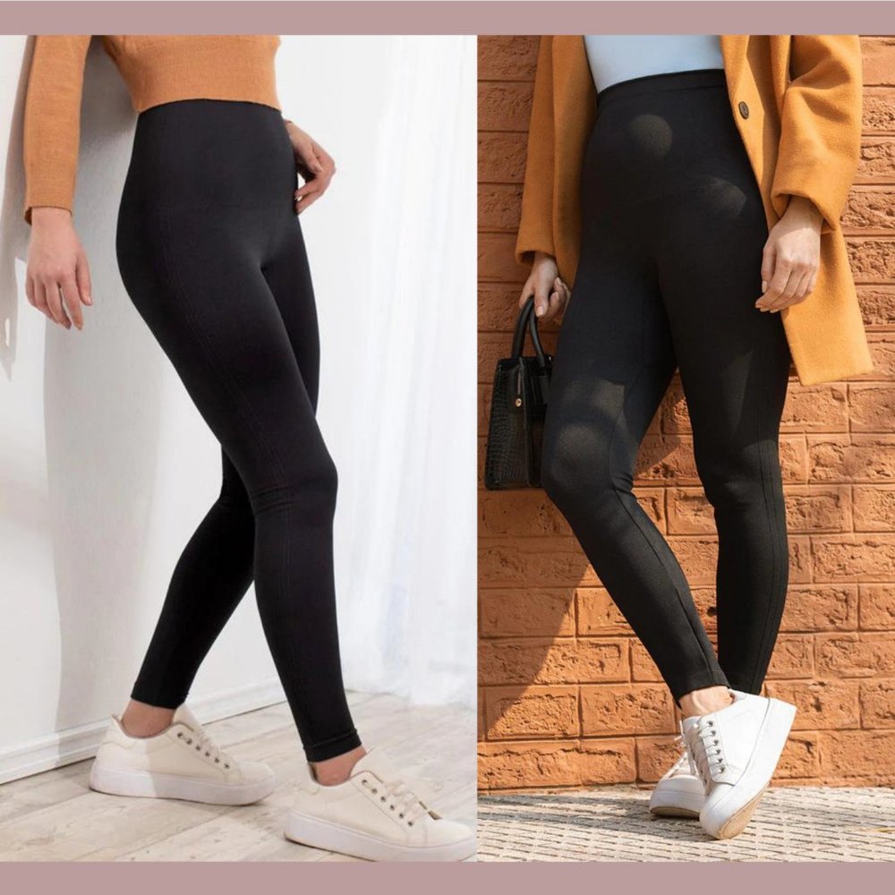 NWT $60 Shapermint‎ Empetua [ Large ] High Waisted Shaping Leggings Black